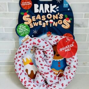 🆕 3/for $20 in a BUNDLE BARK Season’s Sweetings Pretzel Dog Toy